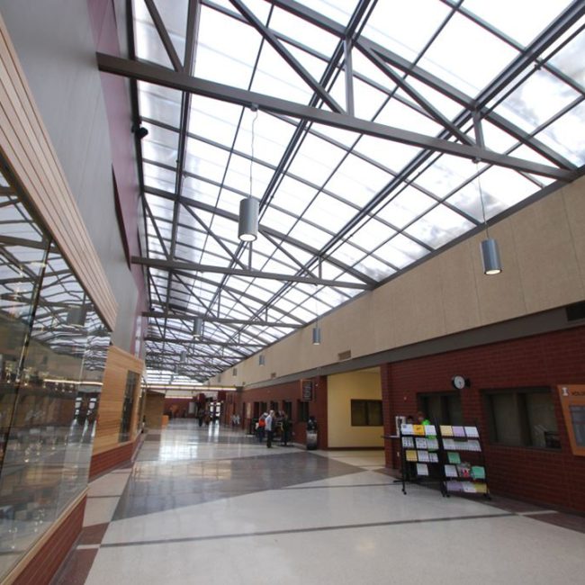 School interior - Skylight provides natural light