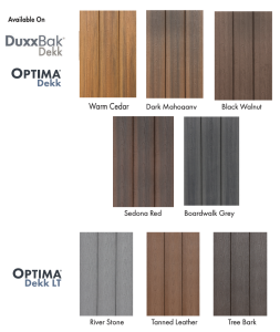 duxxbak decking armor cap finish colors