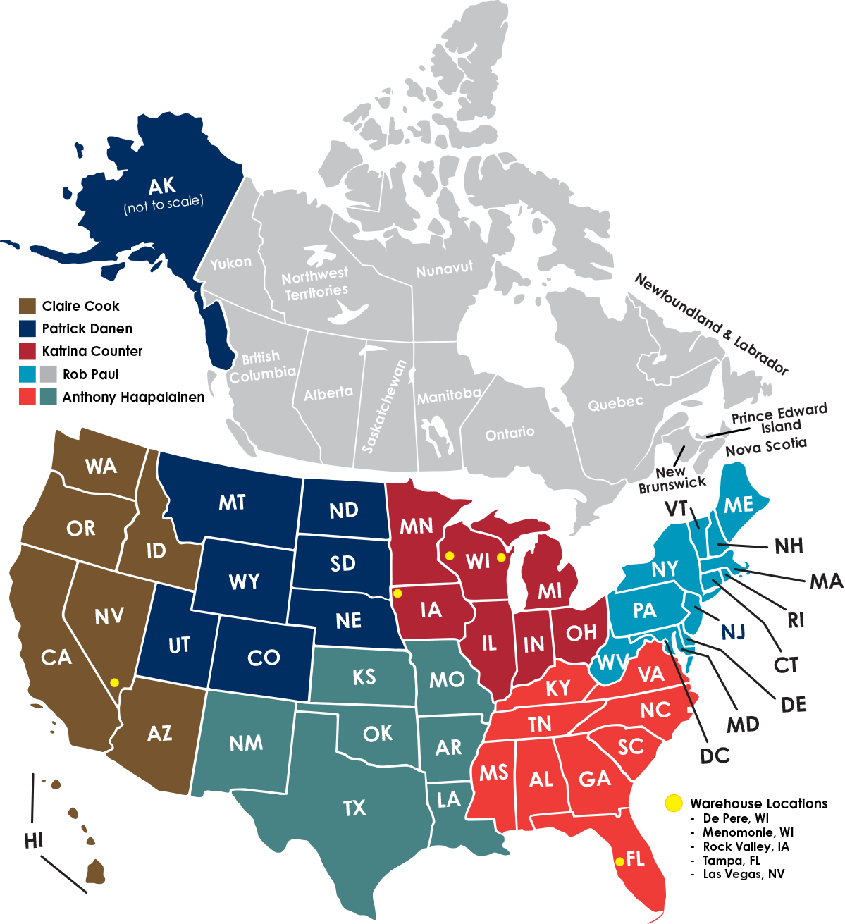 AmeriLux Sales Territory Map - August 2026