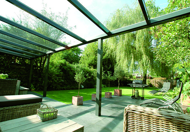 clear polycarbonate patio roof